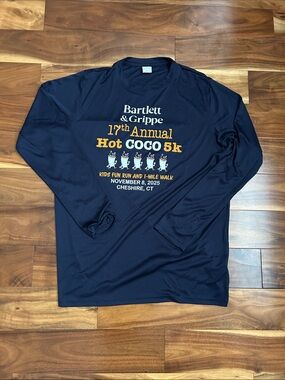Gildan Navy Long-Sleeve '17th Annual Hot COCO 5k' Event Shirt